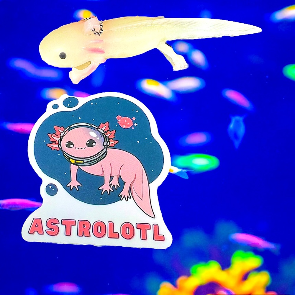 ASTROlotol Axolotl Crazy Trending WaterProof Single Decor Accent Sticker